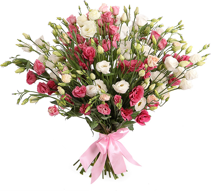 Букет из розового лизиантуса Букет «Воздух»